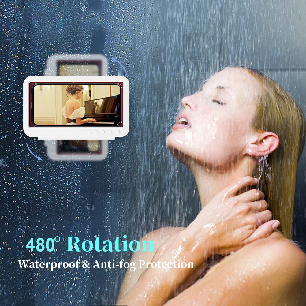 Phone Holder For Shower Waterproof Phone Stand Case Anti Fog Hd Touch