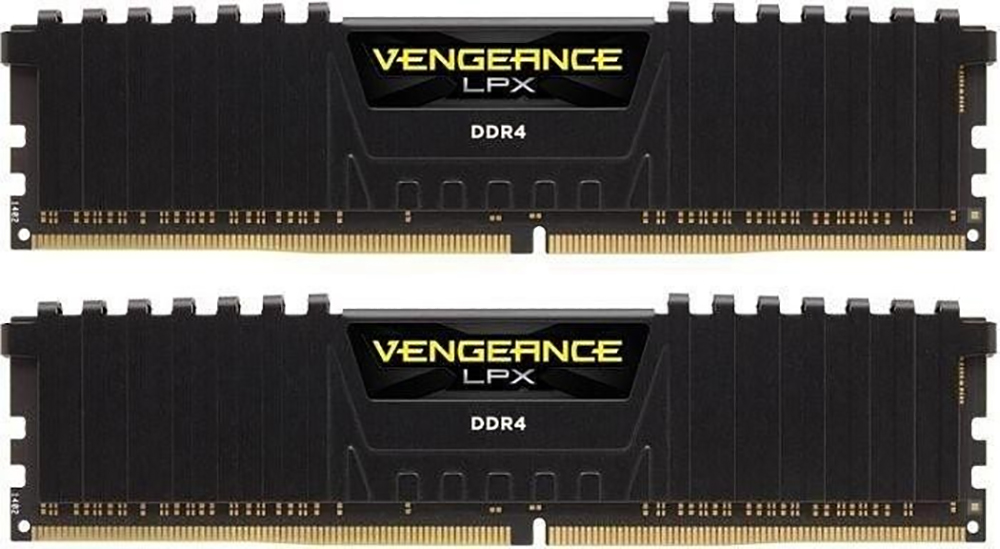 Corsair 32GB (2x16GB) CMK32GX4M2B3200C16 Vengeance LPX 3200MHz DDR4 RAM - Black