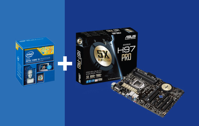 Intel i5 4460 CPU + Asus H97-PRO Motherboard Combo - Umart.com.au