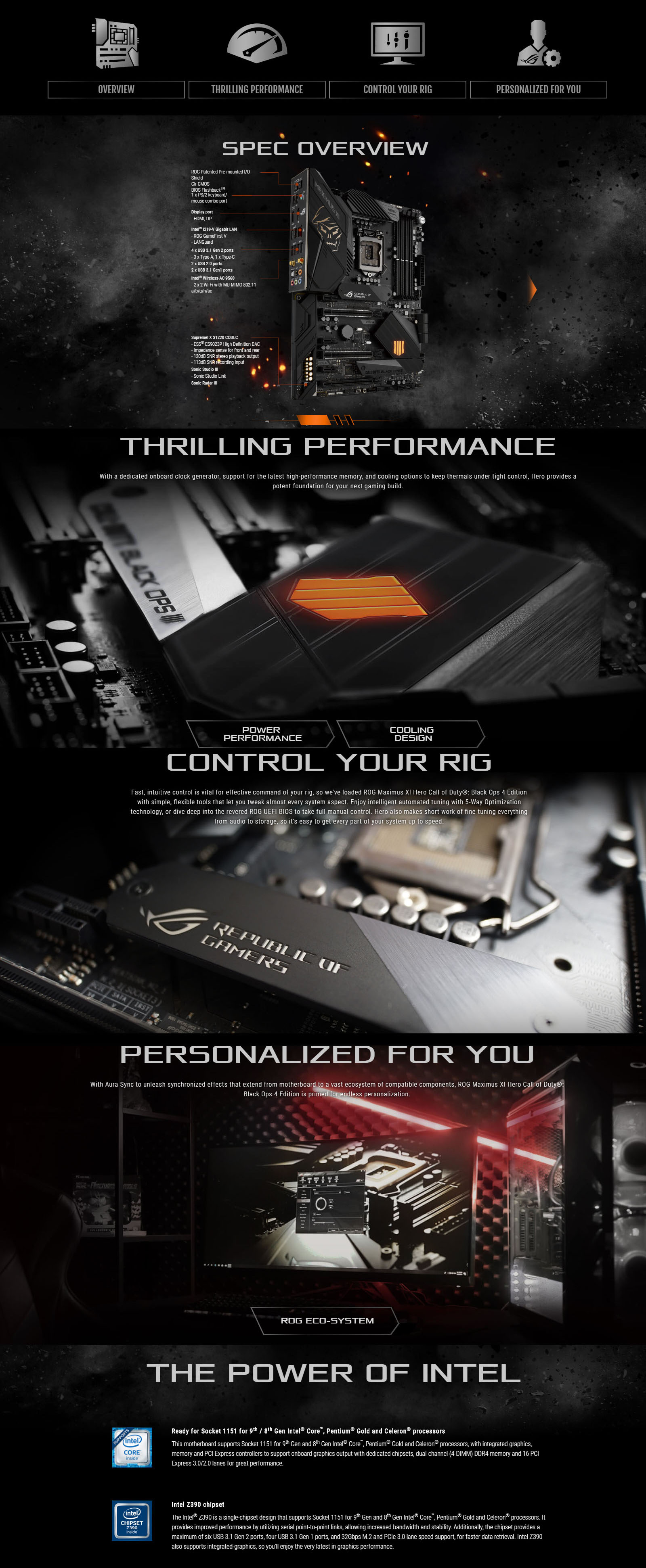 Asus Rog Maximus Xi Hero Wifi Call Of Duty Edition Atx Lga1151 Motherboard Umart Com Au