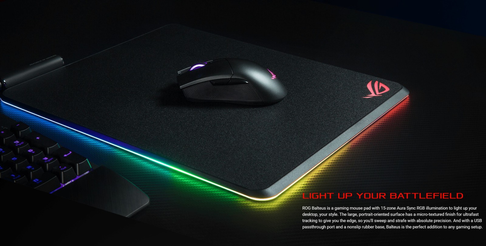 Asus ROG Balteus RGB Hard Gaming Mouse Pad