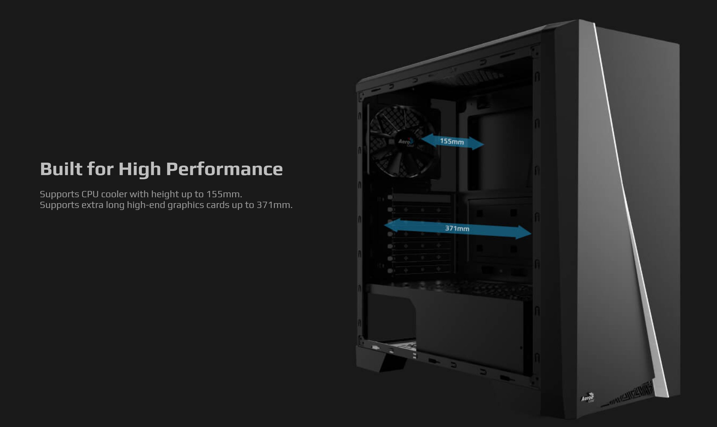 Aerocool Cylon RGB Tempered Glass Mid Tower ATX Case 