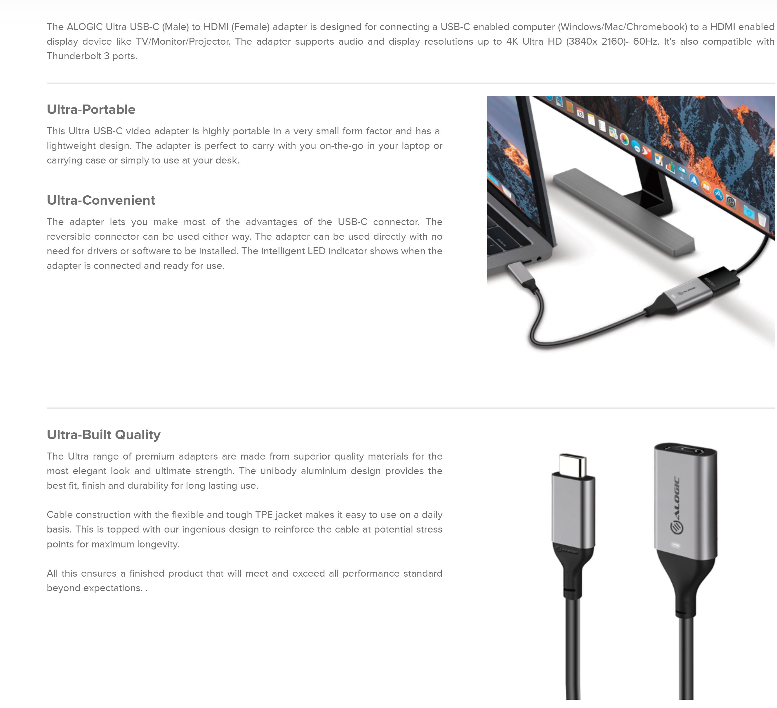 #1784 - 'ALOGIC Ultra 15cm USB-C (Male) to HDMI (Female) Adapter - 4K 60Hz' - www_alogic_co.jpg