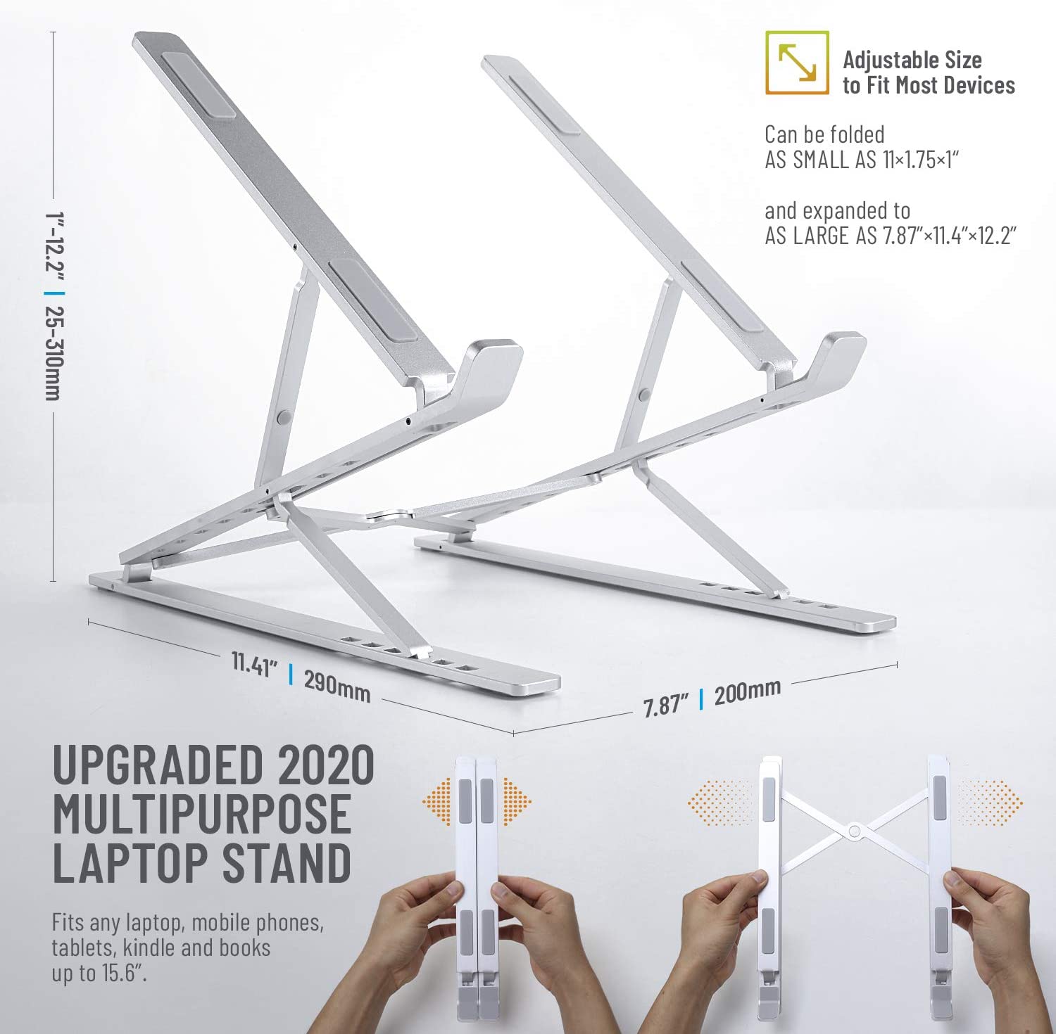 Portable Laptop Stand Double Layer 6+9 Levels Adjustable Ergonomic