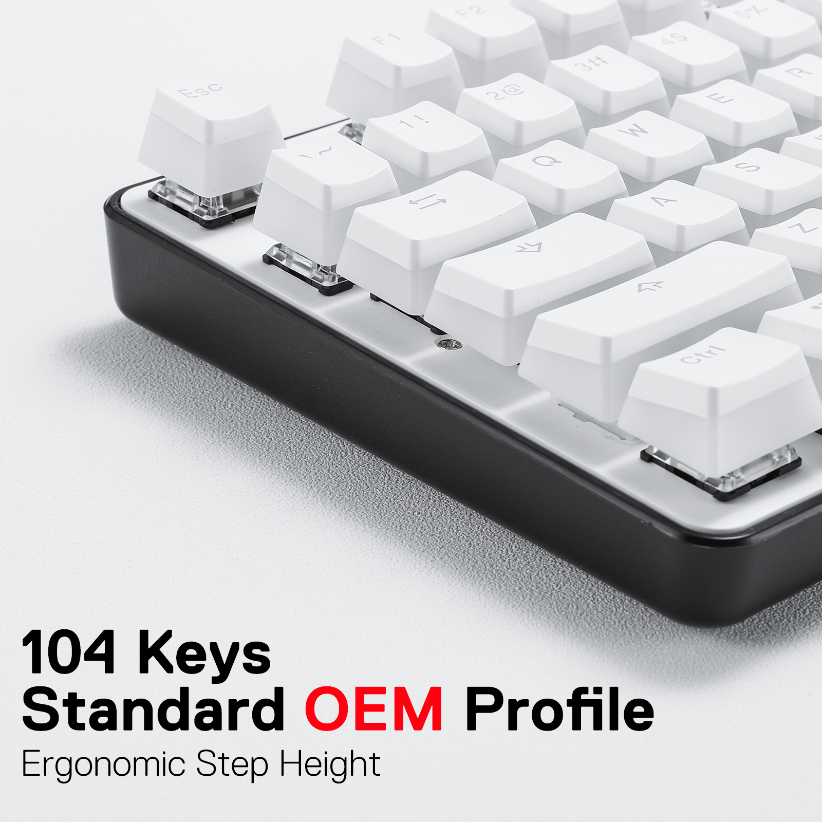 Redragon A130 Pudding Keycaps, 104 Keys Standard Doubleshot PBT