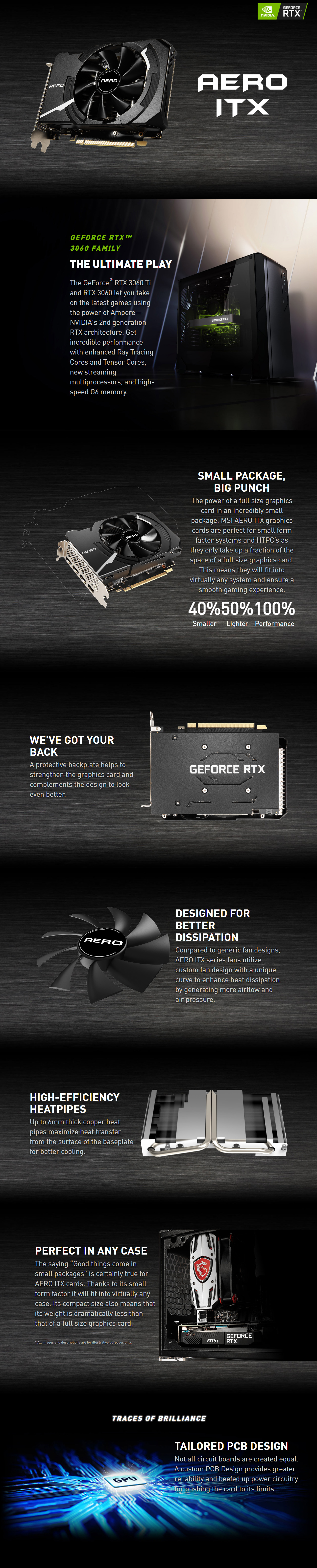 MSI GeForce RTX 3060 Aero ITX OC 12G Graphics Card - msy.com.au
