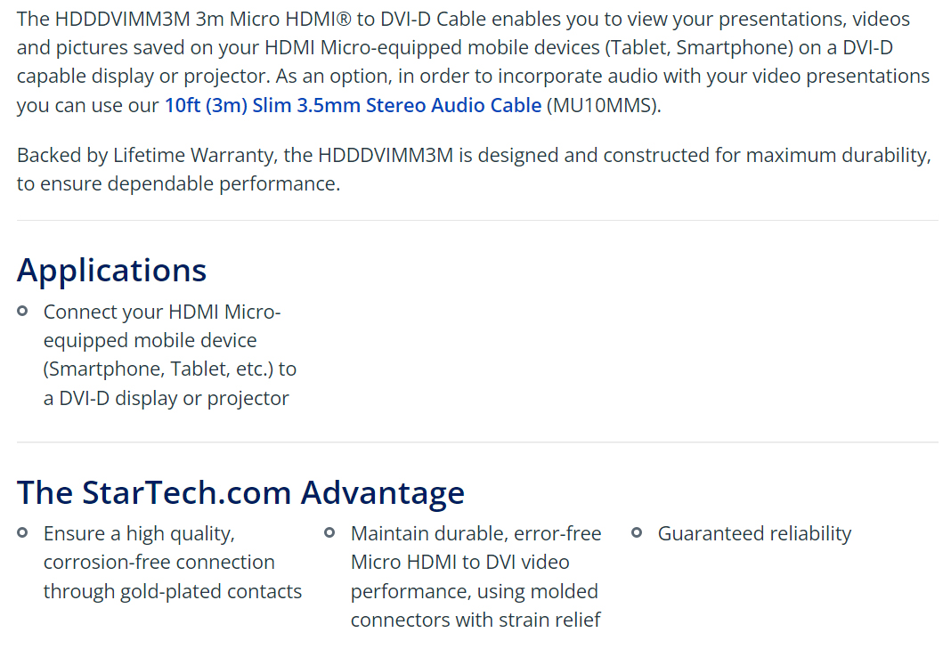 HDMI-Cables-StarTech-Micro-HDMI-to-DVI-D-Male-Male-Adapter-Cable-3-0m-1