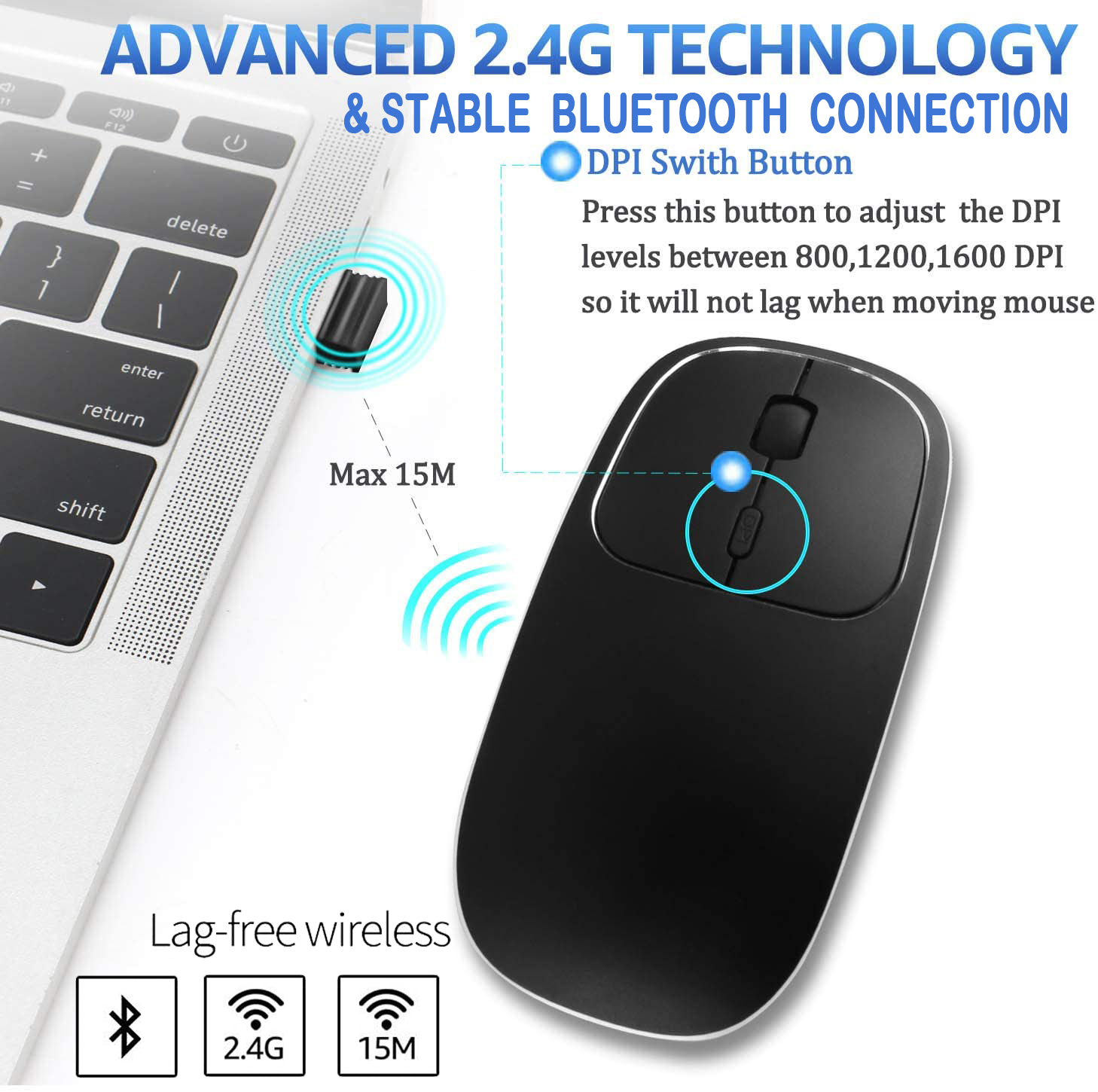 FRUITFUL-Rechargeable-Wireless-Mouses-2-4G-and-Bluetooth-5-0-Metal-Mouses-1600DPI-Silent-Click-dual-mode-with-USB-C-Port-for-Mac-PC-Tablet-Phones-5