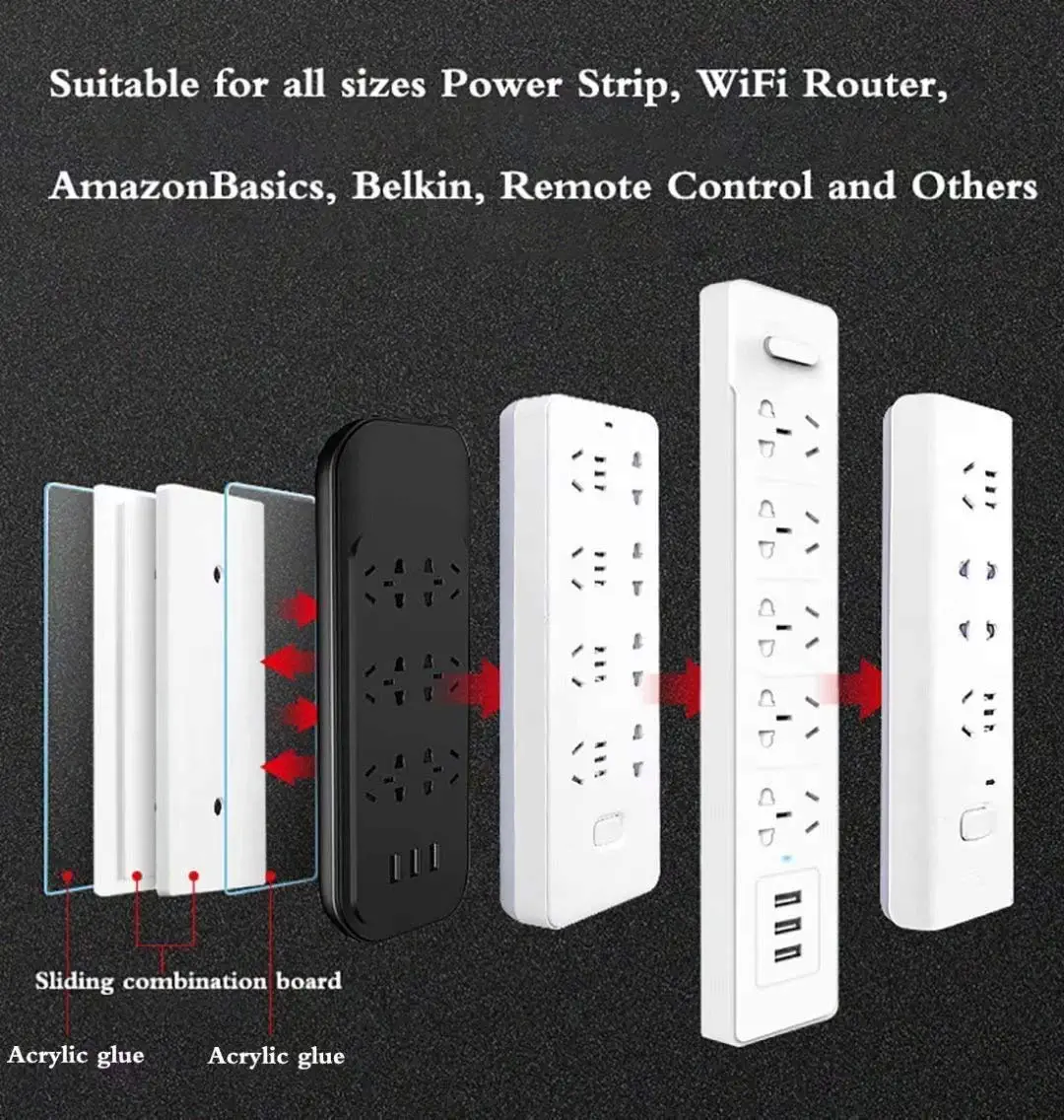 Powerboards-Self-Adhesive-Power-Strip-Holder-Power-Strip-Fixator-Wall-Mount-No-Punch-Socket-Cable-Fixer-for-Surge-WiFi-Router-Tissue-Box-Remote-Control-Organizer-10