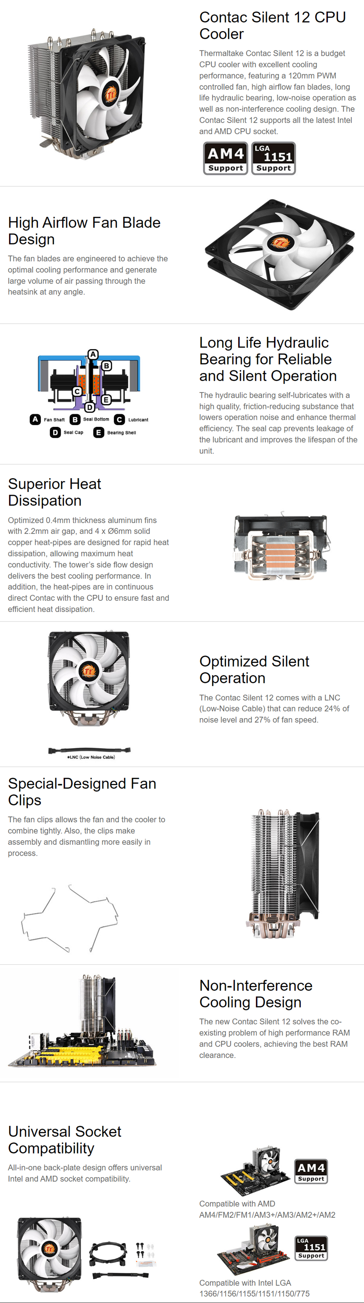 CPU-Cooling-Thermaltake-Contac-Silent-12-CPU-Cooler-AM4-Support-3