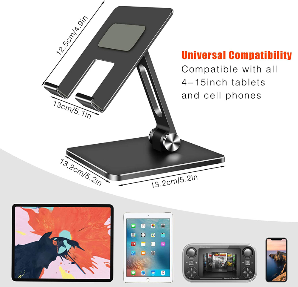 iPad-Accessories-Y-FRUITFUL-Upgrade-Adjustable-Tablet-Stand-Heavry-ipad-Stand-Desk-ipad-Holder-Compatible-with-Bigger-Size-Phones-and-Tablet-Nintendo-iPad-4-13-BLACK-11