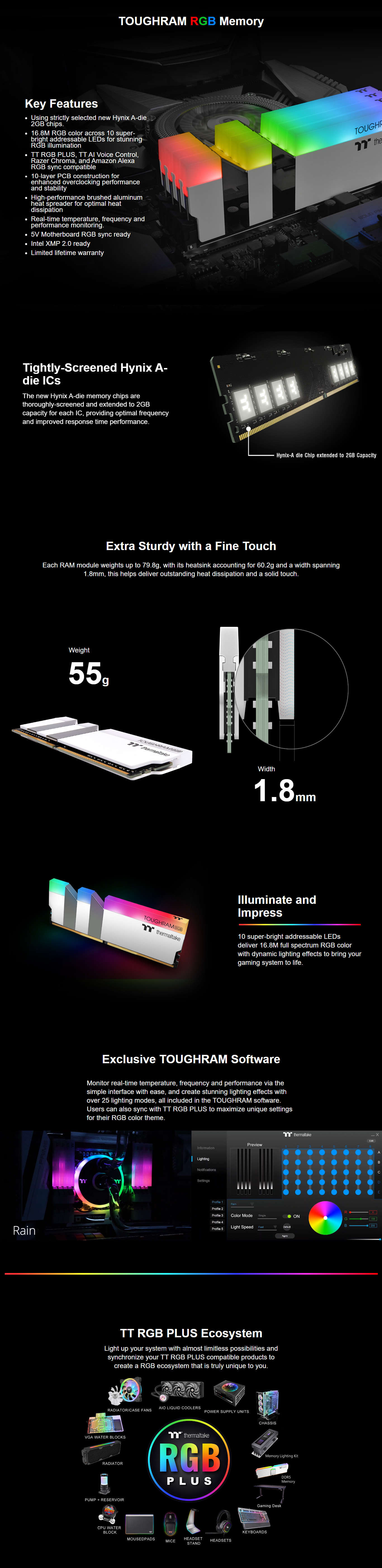 Thermaltake-32GB-2x16B-R022D416GX2-3600C18A-TOUGHRAM-3600MHz-DDR4-RAM-1