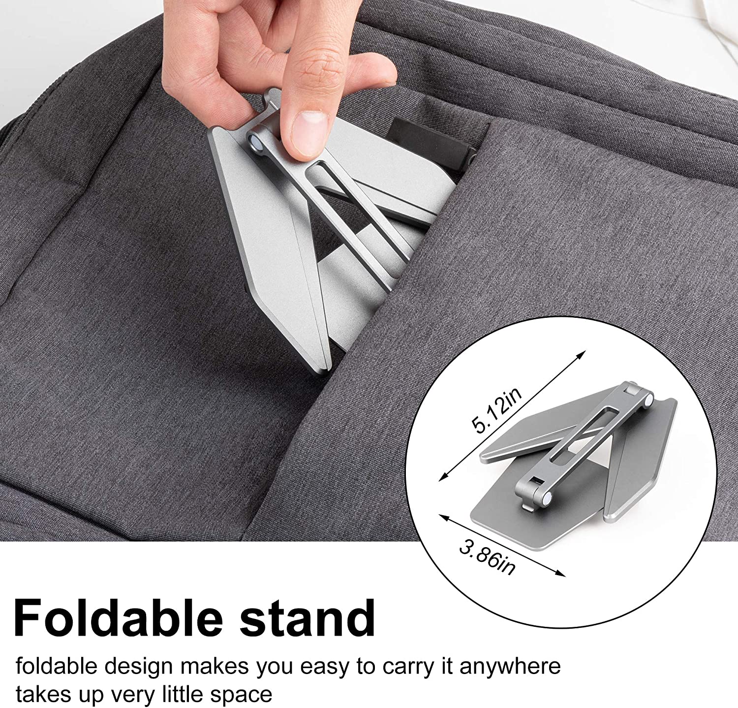 Tablet-Accessories-BONERUY-Adjustable-Tablet-Stand-Holder-Foldable-Tablet-Mount-For-Desk-with-Heavy-Metal-Base-Multi-Angles-for-7-13-3-ipad-Tablet-Grey-37