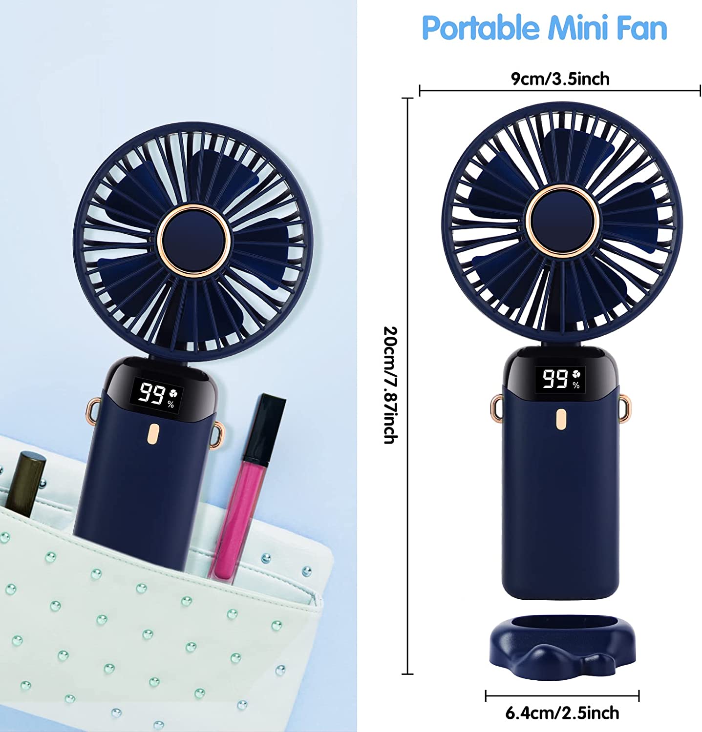 Hiking-Handheld-Fan-Portable-Mini-Fan-Rechargeable-Small-Pocket-Fan-with-5-Speed-Levels-4000-mAh-Batteries-Foldable-USB-Fan-for-Office-Outdoor-12