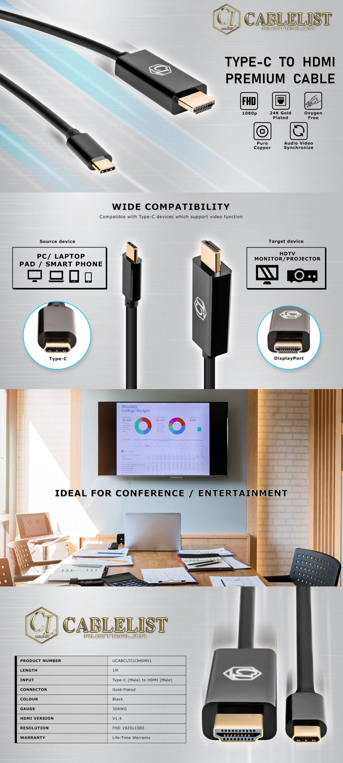 USB-Cables-Cablelist-2K-USB-C-Male-to-HDMI-Male-Cable-1m-2