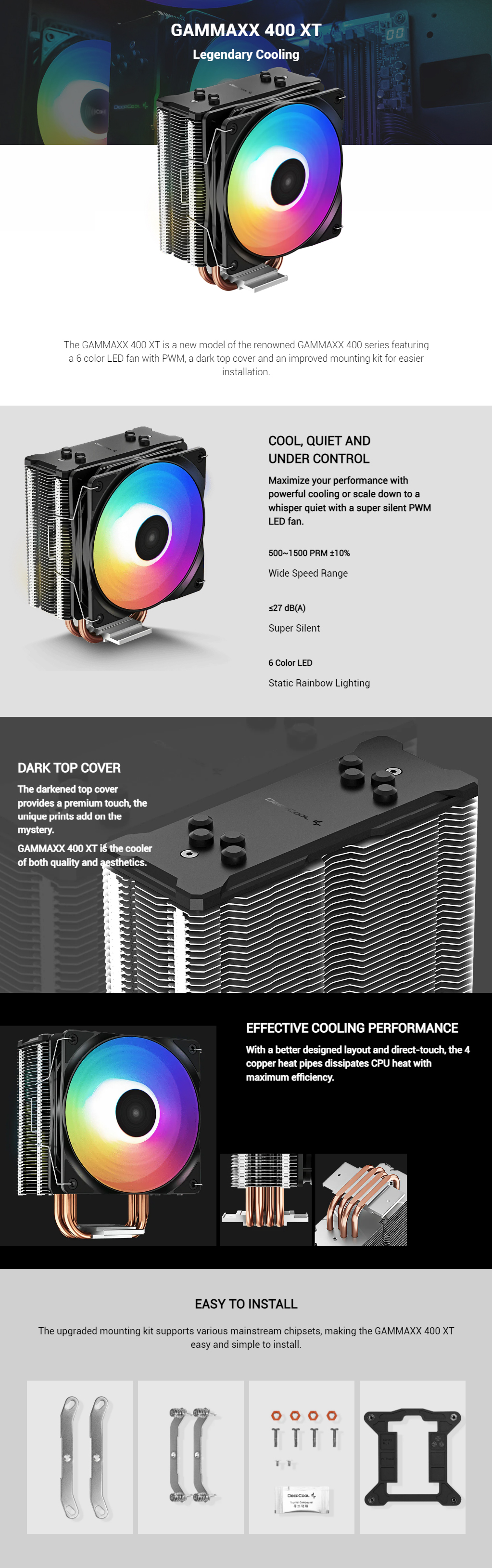 CPU-Cooling-Deepcool-GAMMAXX-400-XT-RGB-BLACK-Universal-CPU-Cooler-2