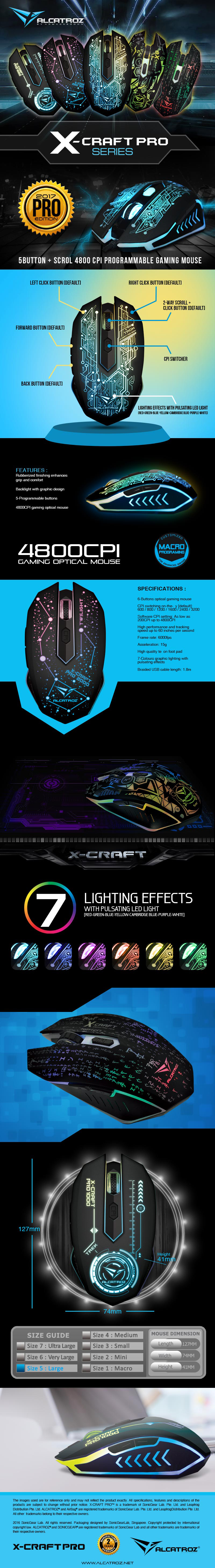 Mouse-Mouse-Pads-ALCATROZ-X-Craft-PRO-Twilight-2000-7-Colour-Gaming-Optical-Mouse-2