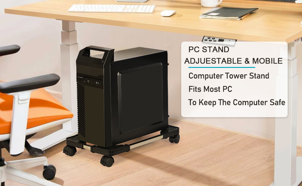 Computer-Accessories-PC-Stand-with-Casters-5-Wheel-Mobile-Desktop-Tower-Computer-Floor-Stand-Adjustable-Width-from-6-11-Inches-Computer-Mainframe-Tray-Holder-Chassis-Stand-20