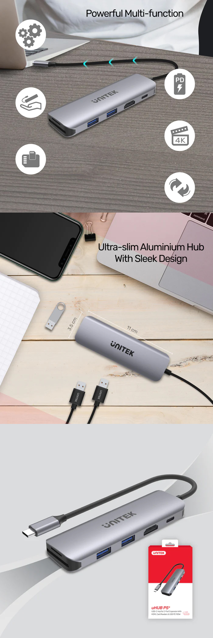Card-Readers-Unitek-6-in-1-USB3-0-HDMI-Card-Reader-USB-Type-C-Hub-H1107D-3