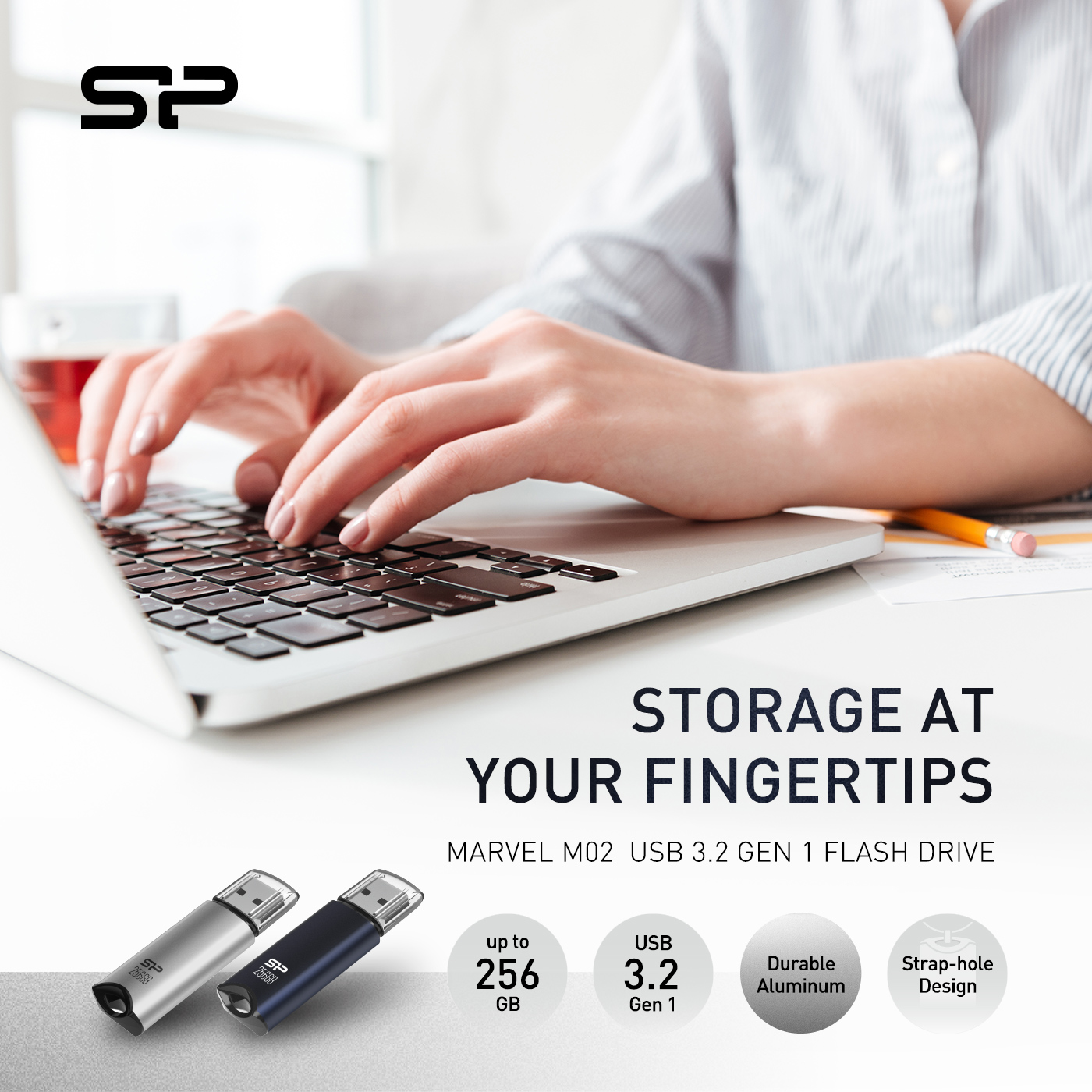 USB-Flash-Drives-Silicon-Power-256GB-Marvel-M02-USB-3-0-Flash-Drive-Silver-7