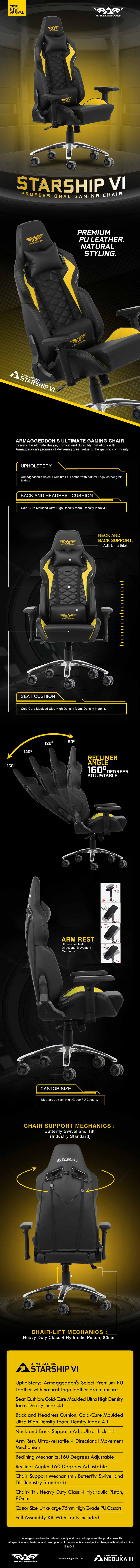 Gaming-Chairs-Armaggeddon-StarShip-VI-Armaggeddon-Gaming-Chair-Yellow-2