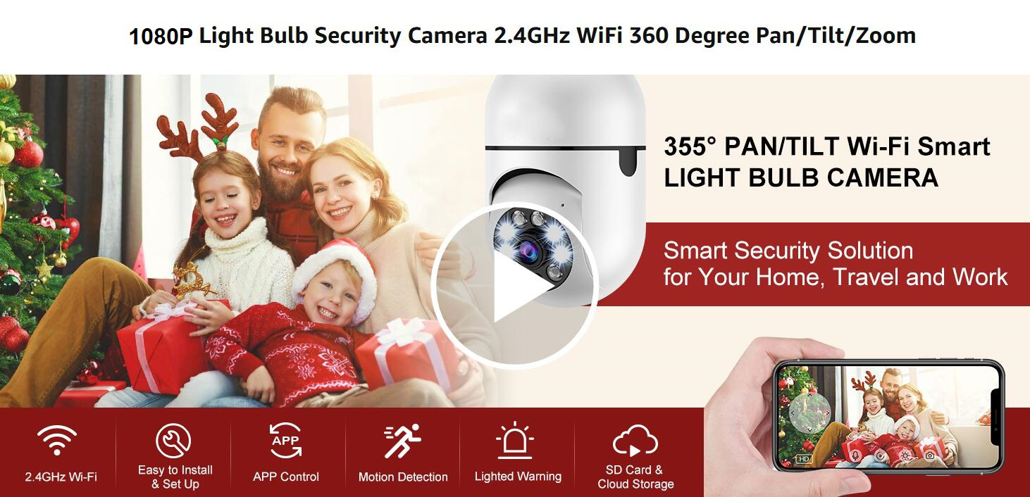 Security-Cameras-2-4Ghz-WIFI-Wireless-Light-Security-Camera-with-Alexa-1080P-HD-Indoor-E27-Bulb-Home-Cam-with-2-Way-Audio-Night-Vision-Human-Motion-Detection-Alarm-3