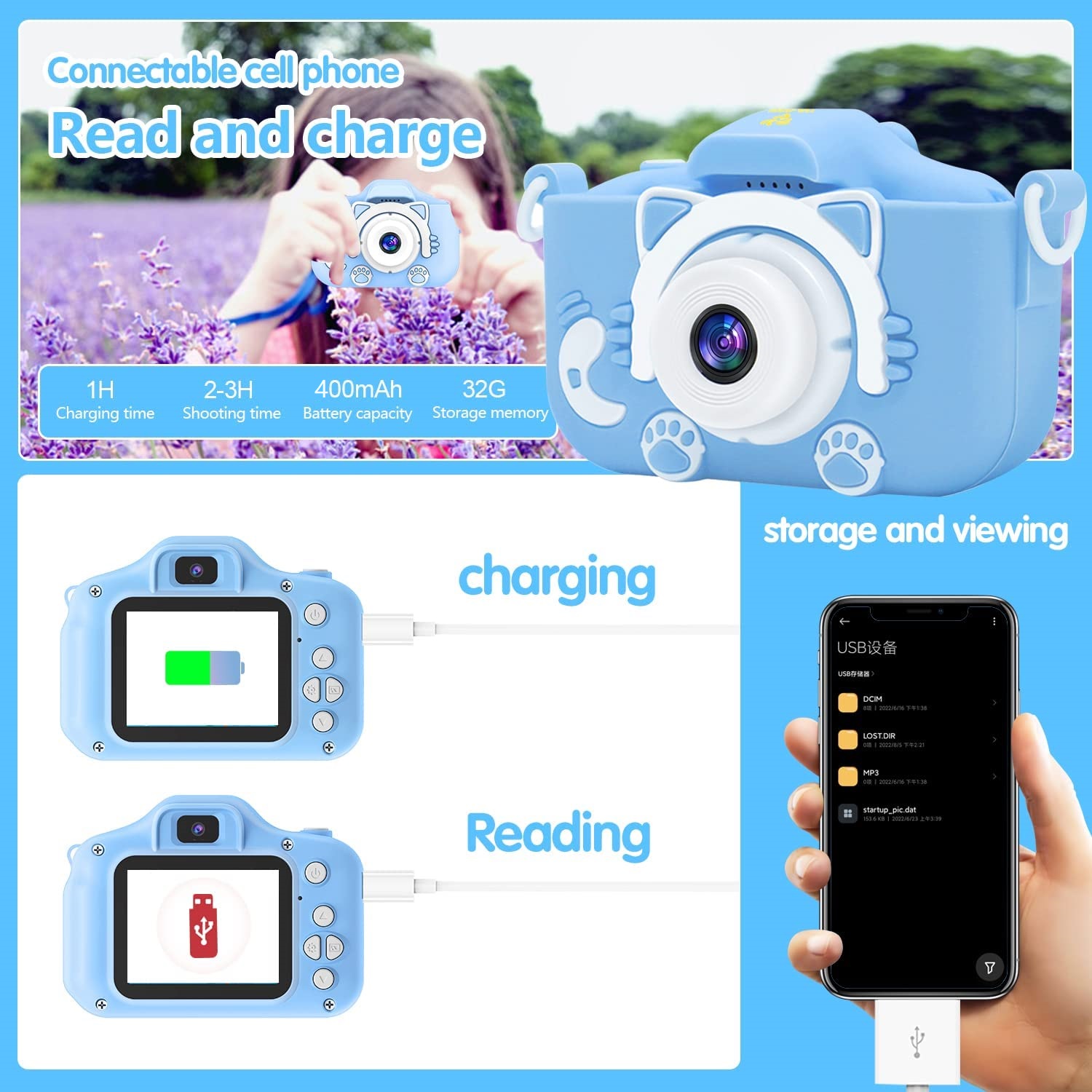 Digital-SLR-Cameras-DSLR-Kids-Digital-Camera-1080P-HD-Kid-Digital-Video-Mini-Camera-with-32GB-SD-Card-for-3-7-Years-Girls-Boys-Blue-13