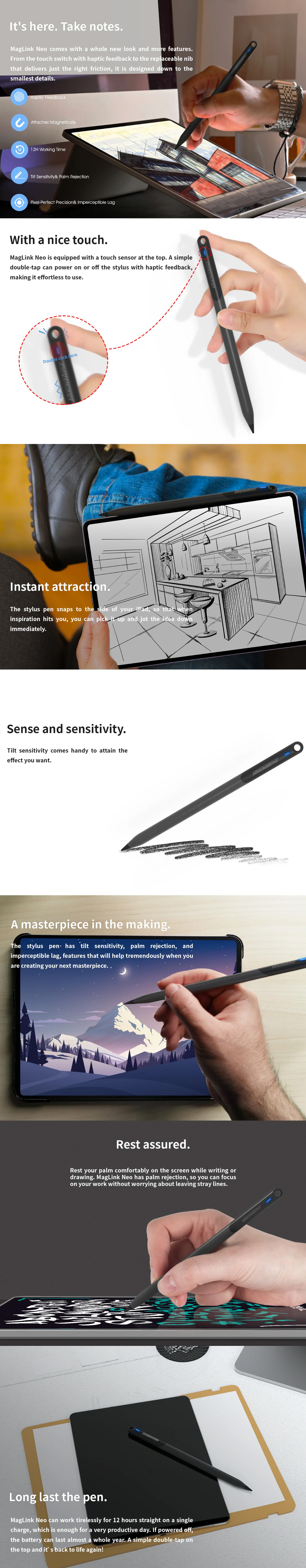 iPad-Accessories-RockRose-MagLink-Neo-Active-Capacitive-Stylus-Pen-1