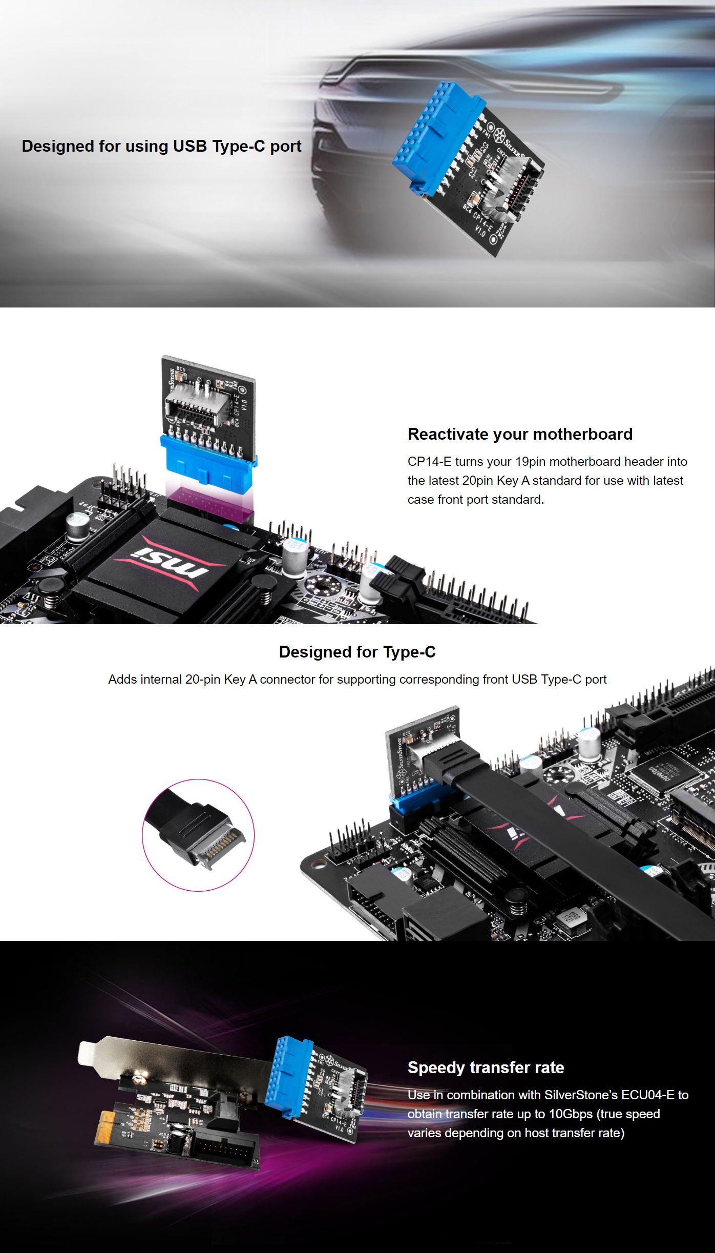 USB-Expansion-Cards-SilverStone-CP14-E-Internal-USB-3-0-to-Internal-USB-Type-C-Adapter-2