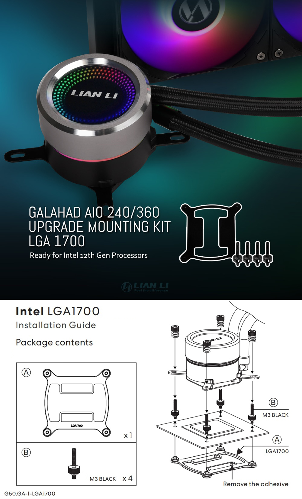 CPU-Cooling-Lian-Li-Galahad-AIO-240-360-LGA1700-Mounting-Kit-2