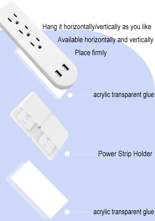 Powerboards-and-Adapters-Self-Adhesive-Power-Strip-Holder-No-Drill-Extension-Block-Wall-Mount-Fixator-Easy-to-Install-Sliding-Design-Attaches-to-Wood-Plastic-Metal-Ceramic-22