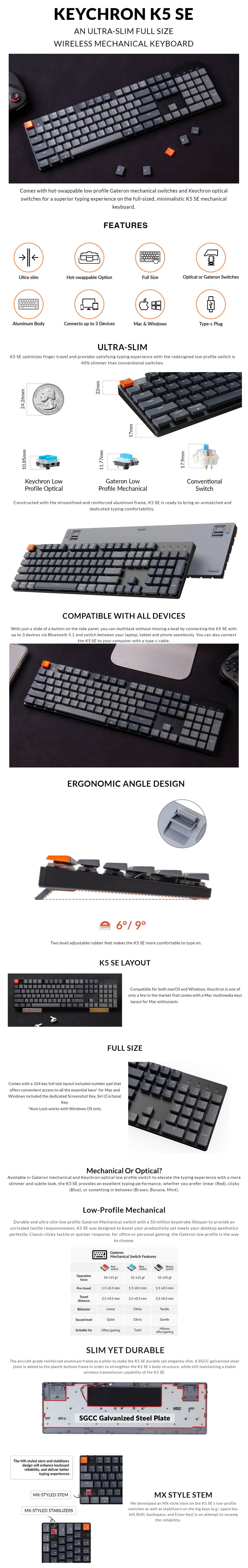 Keyboards-Keychron-K5-SE-Low-Profile-Bluetooth-Keyboard-White-Backlit-Gateron-Mechanical-Wireless-Keyboard-LSA-Black-Keycap-Red-Switch-1