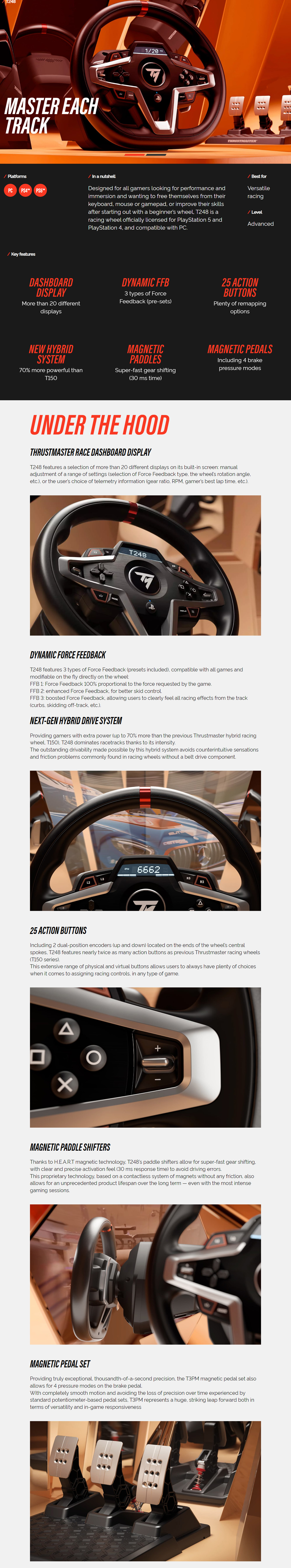 Thrustmaster T-248 PS5/PS4 Steering Wheel