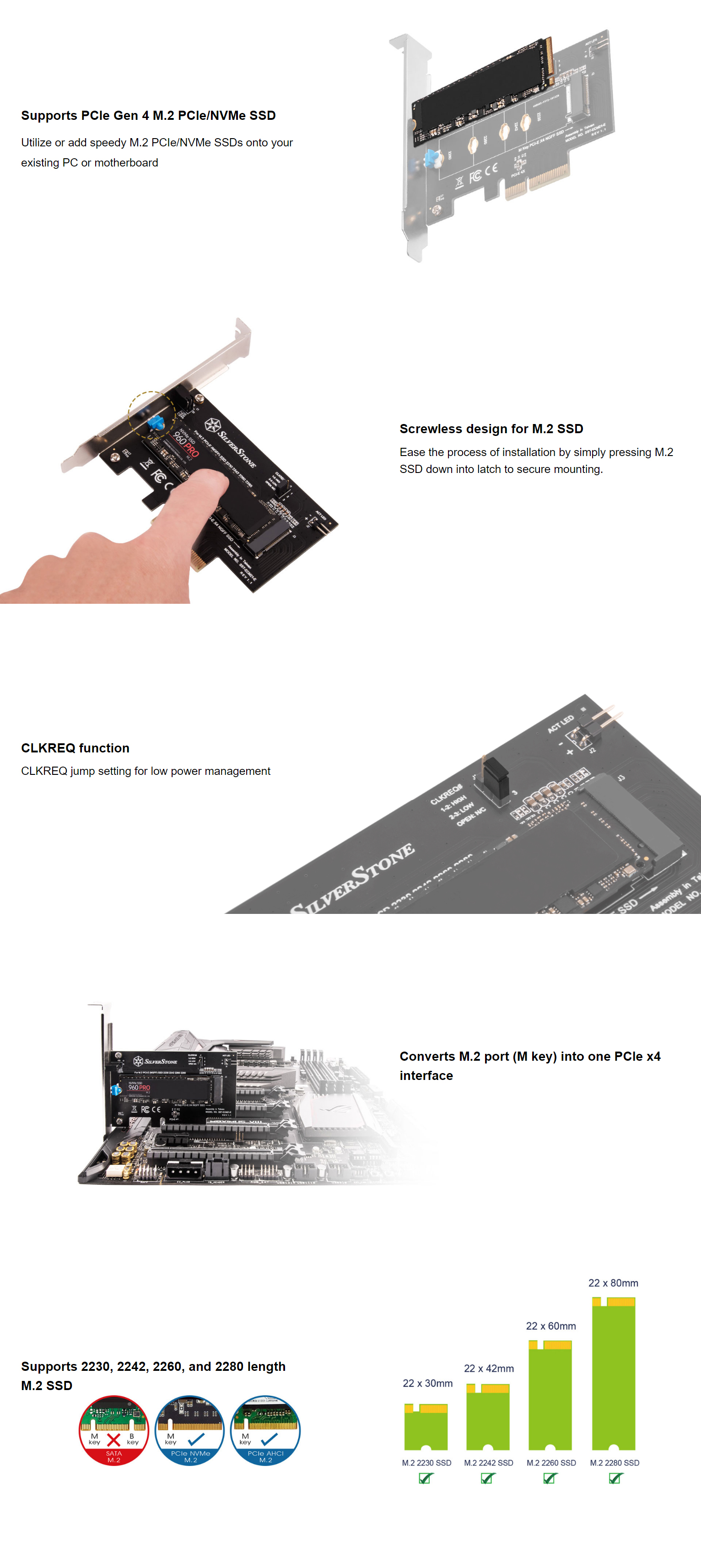 SATA-SAS-Cards-SilverStone-M-2-PCIe-NVMe-to-PCIe-x4-Screwless-Design-Adapter-Card-1