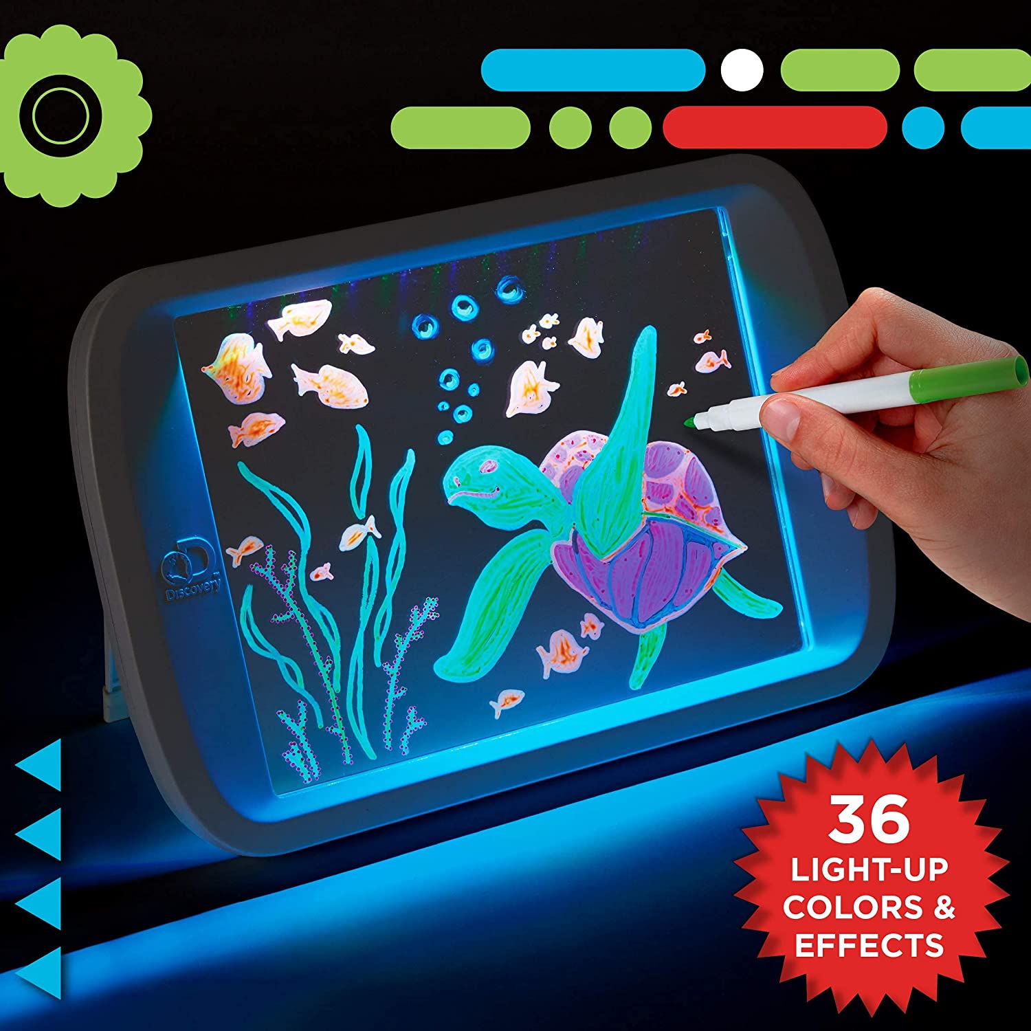 Electronic-Learning-LED-Glow-Drawing-Board-Kids-Doodle-Board-Set-Interactive-Handwriting-Writing-Drawing-Pad-with-4-Fluorescent-Markers-3D-Glasses-for-Girls-Boys-45