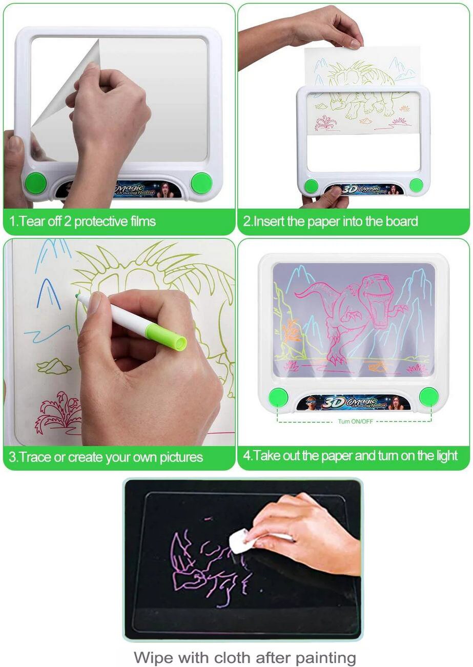 Electronic-Learning-LED-Glow-Drawing-Board-Kids-Doodle-Board-Set-Interactive-Handwriting-Writing-Drawing-Pad-with-4-Fluorescent-Markers-3D-Glasses-for-Girls-Boys-51