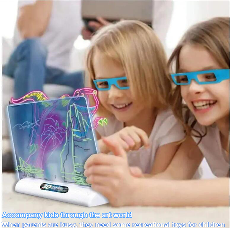 Electronic-Learning-LED-Glow-Drawing-Board-Kids-Doodle-Board-Set-Interactive-Handwriting-Writing-Drawing-Pad-with-4-Fluorescent-Markers-3D-Glasses-for-Girls-Boys-52