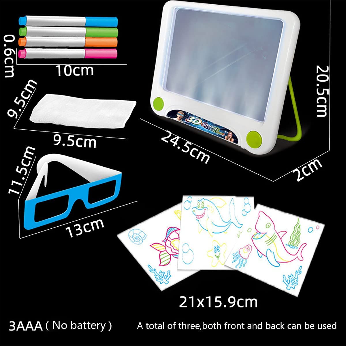 Electronic-Learning-LED-Glow-Drawing-Board-Kids-Doodle-Board-Set-Interactive-Handwriting-Writing-Drawing-Pad-with-4-Fluorescent-Markers-3D-Glasses-for-Girls-Boys-54