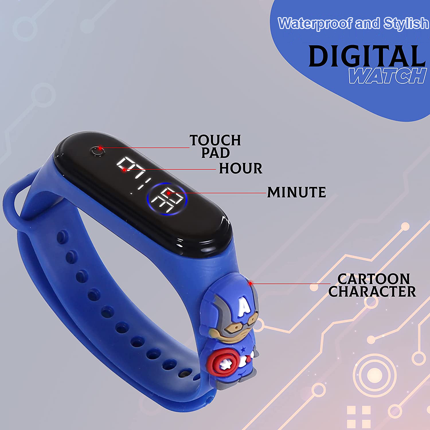 Smart-Watches-Children-s-Electronic-Watch-Captain-America-Kids-Cartoon-Watch-Waterproof-LED-Touch-Watch-Suitable-for-3-12-Years-Boys-Girls-37
