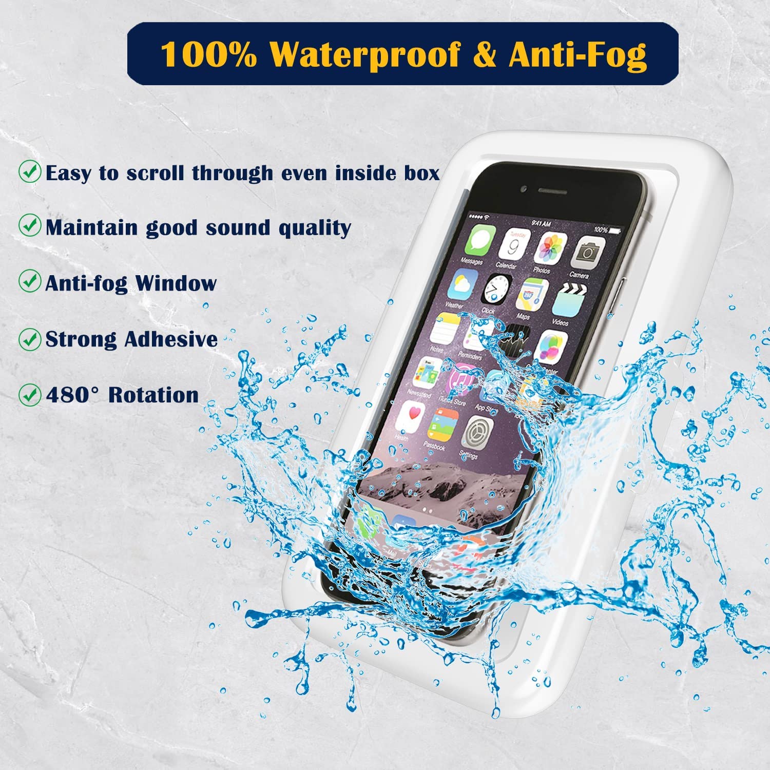 Mobile-Phone-Accessories-Shower-Phone-Holder-Waterproof-Phone-Stand-480-Rotation-Phone-Case-Wall-Mount-for-Bathroom-Bathtub-Kitchen-Compatible-with-4-7-Mobile-Phones-89