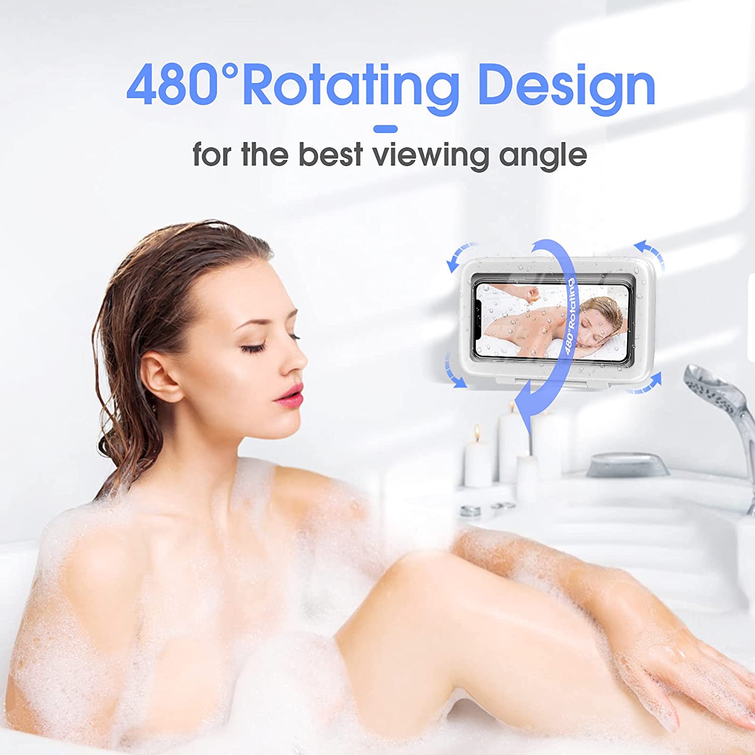 Mobile-Phone-Accessories-Shower-Phone-Holder-Waterproof-Phone-Stand-480-Rotation-Phone-Case-Wall-Mount-for-Bathroom-Bathtub-Kitchen-Compatible-with-4-7-Mobile-Phones-94