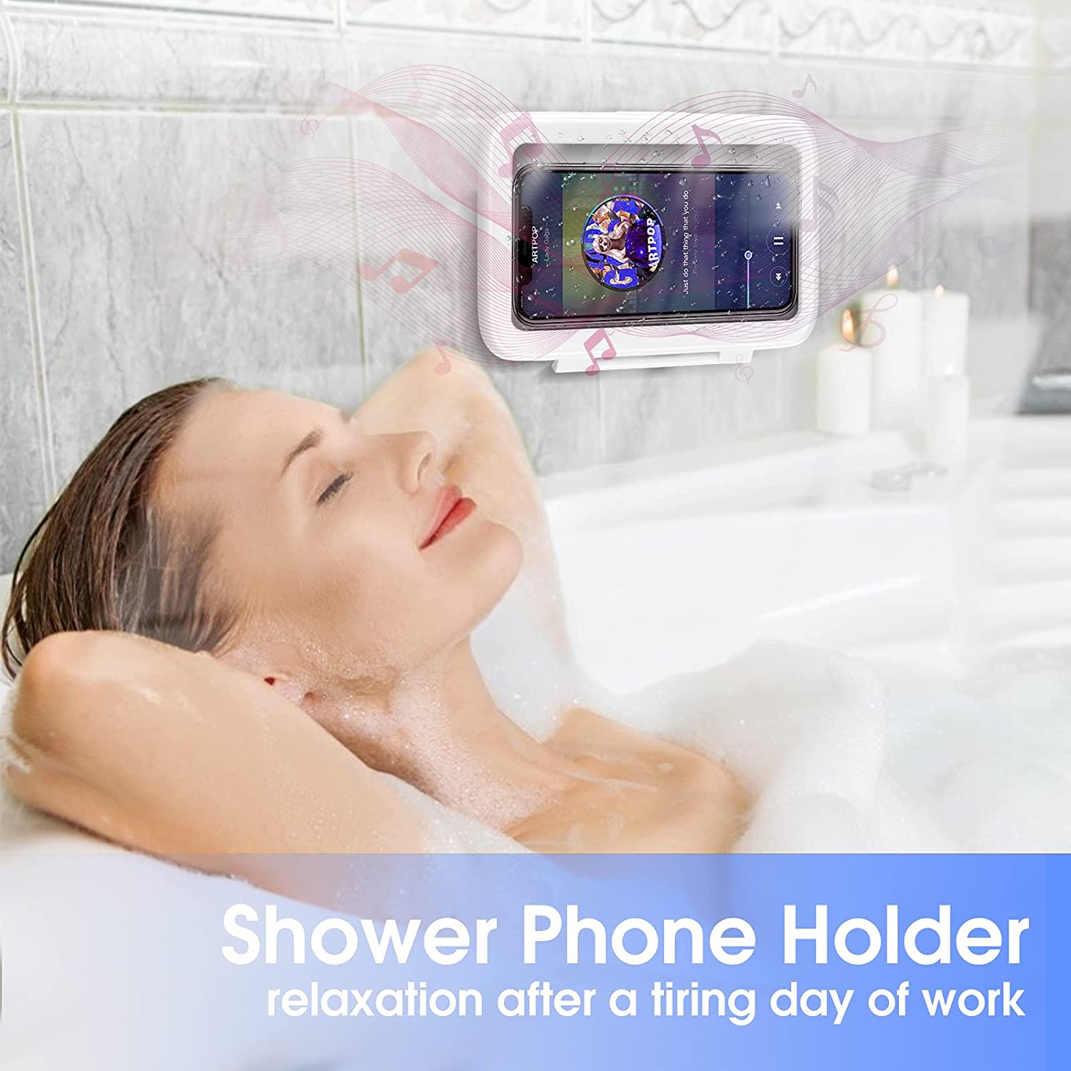 Mobile-Phone-Accessories-Shower-Phone-Holder-Waterproof-Phone-Stand-480-Rotation-Phone-Case-Wall-Mount-for-Bathroom-Bathtub-Kitchen-Compatible-with-4-7-Mobile-Phones-97