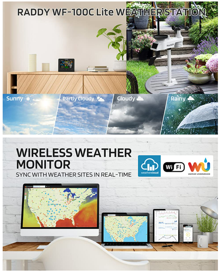 Smart-Home-Appliances-Raddy-WF-100C-Lite-Weather-Station-Wireless-Indoor-Outdoor-with-Temperature-Barometric-Humidity-Wind-Gauge-Rain-Gauge-Weather-Forecast-Moon-Phra-10