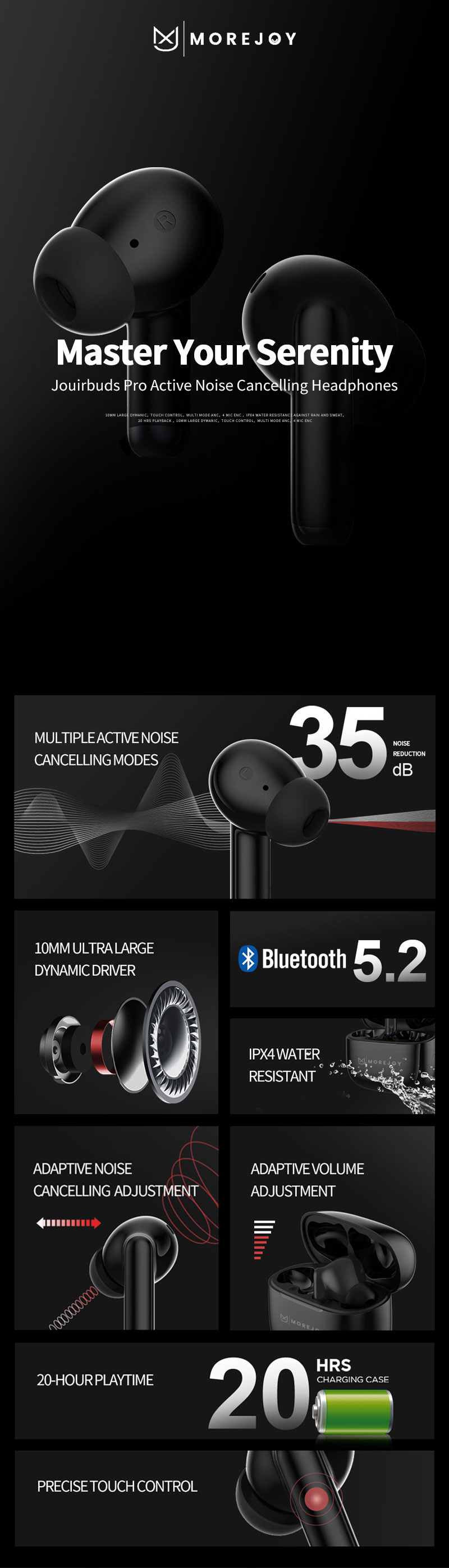 MoreJoy-MJ141Black-Jouirbuds-Pro-Hybrid-ANC-Wireless-Earbuds-Active-Noise-Cancelling-Headphones-Bluetooth-5-2-Stereo-in-Ear-Earphones-Immersive-Sound-32
