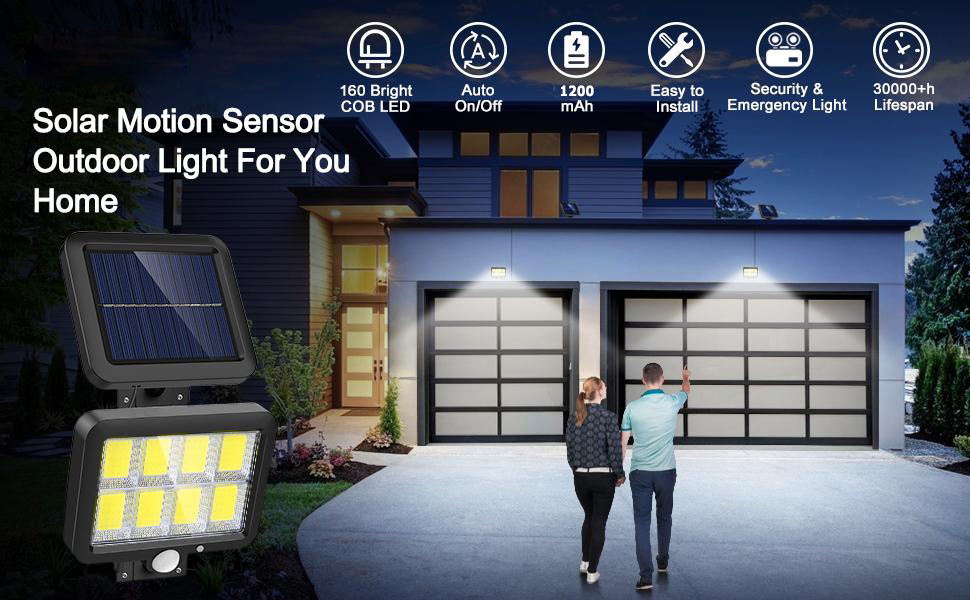 LED-Flood-Street-Lights-Solar-Lights-Outdoor-Motion-Sensor-Security-Led-Flood-Light-160-Bright-COB-LED-Adjustable-Solar-Panel-3-Lighting-Modes-for-Yard-Garden-Garage-10