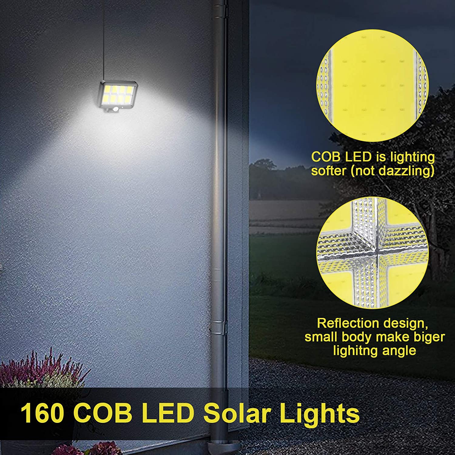 LED-Flood-Street-Lights-Solar-Lights-Outdoor-Motion-Sensor-Security-Led-Flood-Light-160-Bright-COB-LED-Adjustable-Solar-Panel-3-Lighting-Modes-for-Yard-Garden-Garage-21