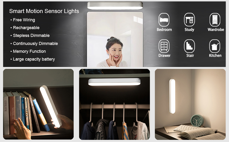LED-Lighting-Cabinet-Lights-Motion-Sensor-Kitchen-Light-Wireless-USB-Rechargeable-Stick-on-Magnetic-Night-Lighting-for-Closet-Hallway-Bedroom-Mother-s-Day-Gift-20