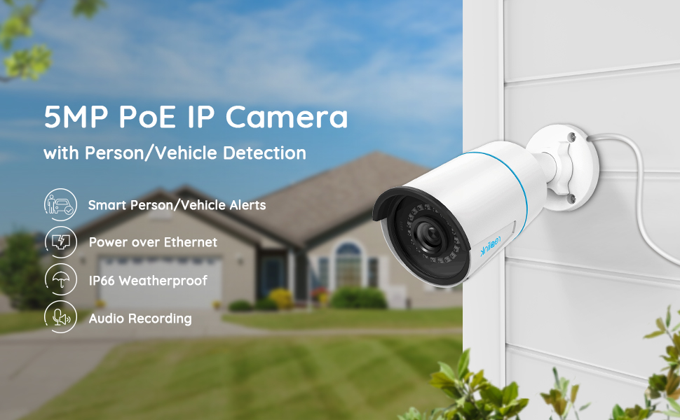 REOLINK Home Security Camera System for 5MP PoE IP Surveillance RLC-510A &  520A