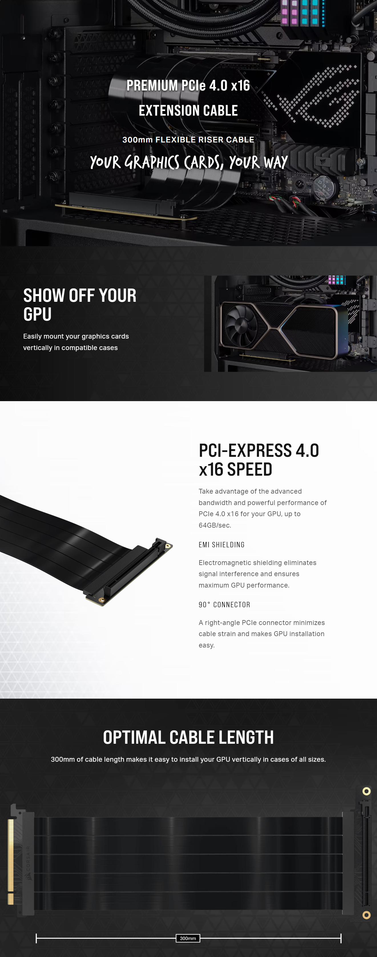 GPU-Accessories-Corsair-Premium-PCIe-4-0-x16-Extension-Cable-300mm-1