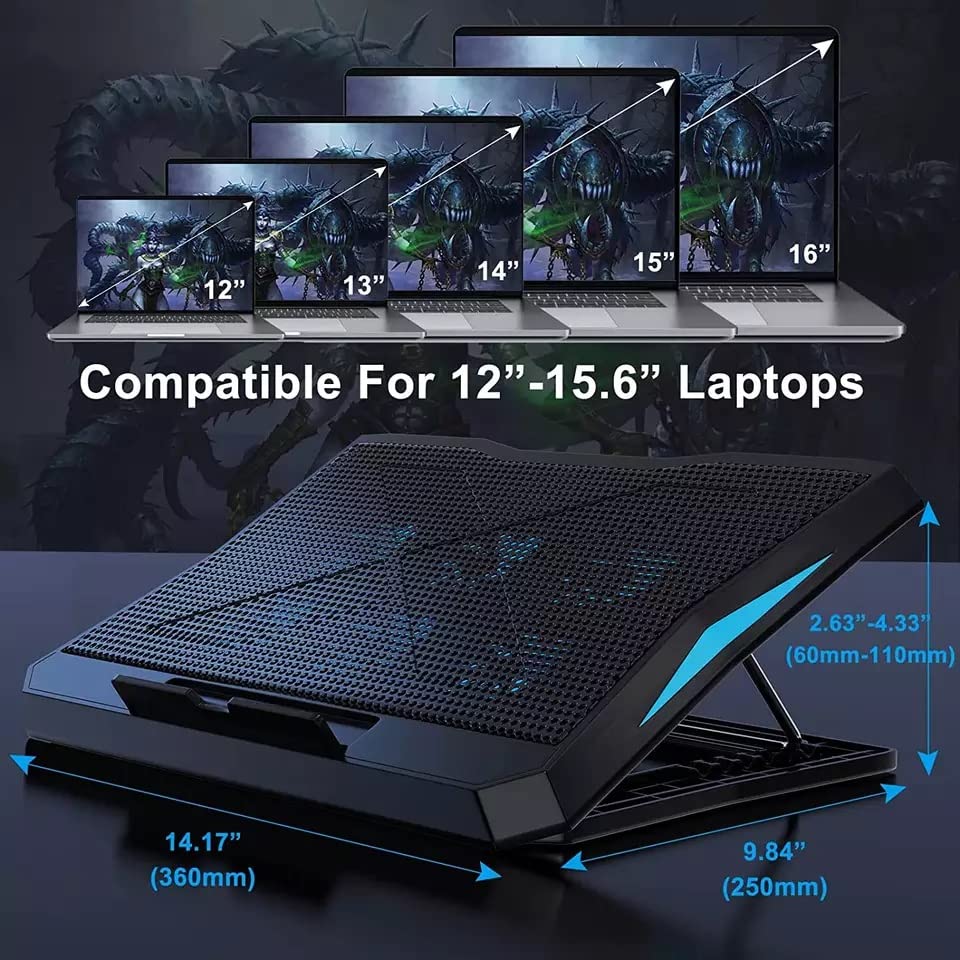 Laptop-Accessories-Laptop-Cooling-Pad-Gaming-Laptop-Stand-Cooler-Pad-with-6-Cooling-Fans-Notebook-Riser-with-6-Adjustable-Height-2-USB-Port-for-11-17-3-Inch-Laptop-11